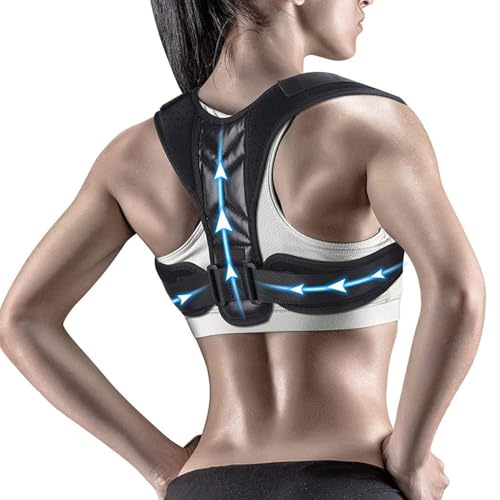BKEPDY Haltungskorrektur Rücken Rücken Damen Herren Rückenstützgürtel für Herren Back Posture Corrector Atmungsaktive und Verstellbare Gerade Haltungstrainer Schulter Rückenschmerzen Linderung von BKEPDY