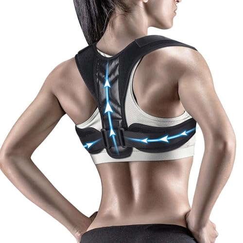 BKEPDY Haltungskorrektur Rücken Rücken Damen Herren Rückenstützgürtel für Herren Back Posture Corrector Atmungsaktive und Verstellbare Gerade Haltungstrainer Schulter Rückenschmerzen Linderung von BKEPDY