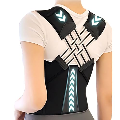 BKEPDY Rücken Geradehalter Komfortable Haltungskorrektur Rücken Damen Herren Verstellbare Gerader Posture Corrector Atmungsaktive Schultergurt Gerader Rücken Gurt für Rücken Hals und Schulter von BKEPDY