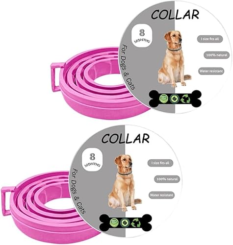 BKEPDY Zeckenhalsband für Hunde 2 Stück Zecken Halsband für Katze Flohhalsband Verstellbar Zecken Halsband für Hunde und Katze 100% Natürlichen Inhaltsstoffen von BKEPDY