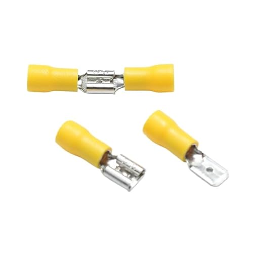 10pairs 6.3mm Crimp Terminal 6.3 Male Female Pre-insulated Electrical Connectors for 12AWG - 10AWG Wire /4-6mm2 Cable IMax=24A von BKGWCSOR