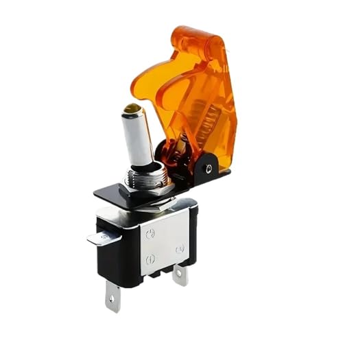 1pcs Yellow 12V 20A Racing Car Truck Boat Cover LED Push Button Rocker Toggle Switch Control+ Cover von BKGWCSOR