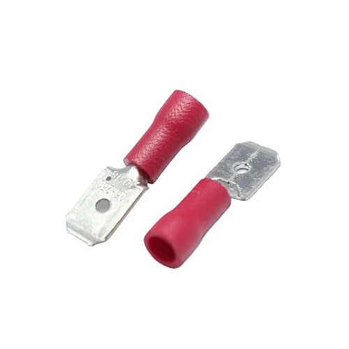 20pcs 6.3mm Crimp Terminal 6.3 Male Pre-insulated Electrical Connectors for 22AWG - 16AWG Wire /0.5-1.5mm2 Cable IMax=10A von BKGWCSOR
