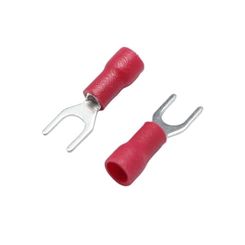 20pcs Y/U Type Crimp Terminal 6.3 Female Pre-insulated Electrical Connector for 22AWG - 16AWG Wire /0.5-1.5mm2 Cable IMax=19A von BKGWCSOR