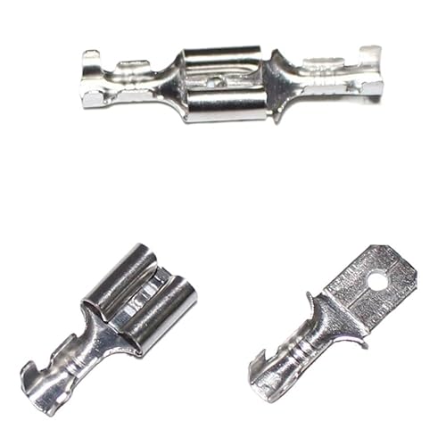 20sets 6.3mm Crimp Terminal 6.3 mm Male Female Spade Connector for 22-16AWG Wire von BKGWCSOR