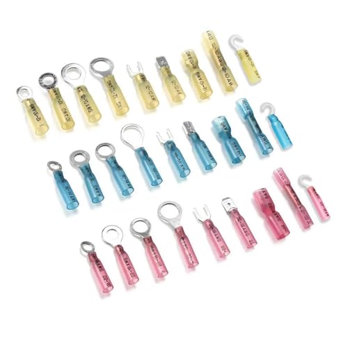 540X Ring Heat Shrink Crimp Terminals Insulated Butt Wire Connectors Male Female Spade Terminal Kit Electrical Cable Connector von BKGWCSOR