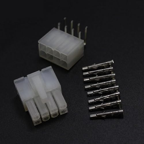 5set 5557 5569 8P Wiring Terminal Electrical Connector Kit 4.2mm 2x4P Bent Pin jack for Car Auto PC ATX von BKGWCSOR