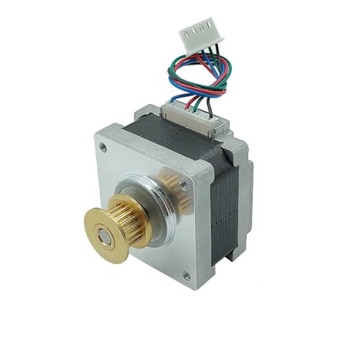 BKGWCSOR 16 39MM Stepper Electronic Starter DC 12V-24V 2-Phase 4-Wire Stepping Electronic Starter 1.8 Degree 20T Pulley for 3D Printer CNC Engraving Machine von BKGWCSOR