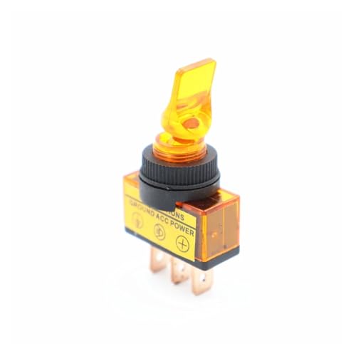 BKGWCSOR 1Pcs Yellow Car Toggle Switch 12V Illuminated car Rocker Switch 20A Rocker Switch with Light BKGWCSOR 1Pcs Yellow Car Toggle Switch 12V Illuminated car Rocker Switch 20A Rocker Switch with Light von BKGWCSOR