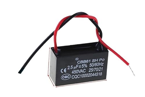 BKGWCSOR 1pcs CBB61 2.5uF 450VAC Starting capacitance AC Fan Capacitor CBB Electronic Starter Run Capacitor BKGWCSOR 1pcs CBB61 2.5uF 450VAC Starting capacitance AC Fan Capacitor CBB Electronic Starter Run Capacitor von BKGWCSOR