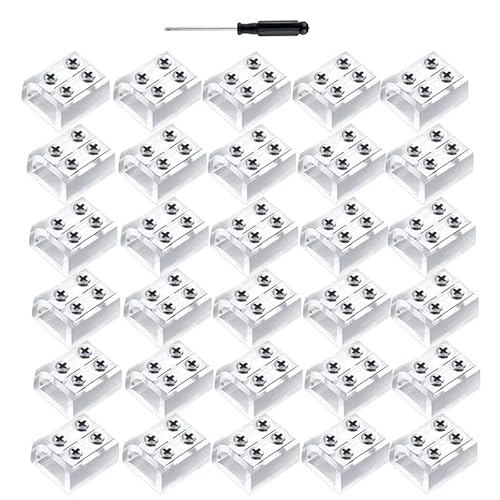 BKGWCSOR 2 Pin 10 mm Solderless LED Tape Light Connector Wire Terminal Block for 5V 12V 24V Single Color LED Strip Lights, 30Pc BKGWCSOR 2 Pin 10 mm Solderless LED Tape Light Connector Wire Terminal Block for 5V 12V 24V Single Color LED Strip Lights, 30Pc von BKGWCSOR