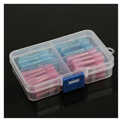 BKGWCSOR 50Pcs 22-14 AWG 0.5-2.5mm2 Heat Shrink Butt Wire Connectors Seal Insulated Automobile Wire Cable Terminals von BKGWCSOR