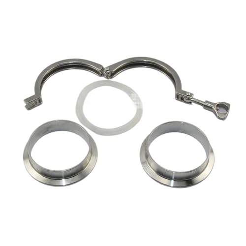 BKGWCSOR 51mm x F 64mm SS304 triclamp Flange Pipe Weld Ferrule + Tri Clamp + PTFE or Silicone Gasket Set BKGWCSOR 51mm x F 64mm SS304 triclamp Flange Pipe Weld Ferrule + Tri Clamp + PTFE or Silicone Gasket Set von BKGWCSOR