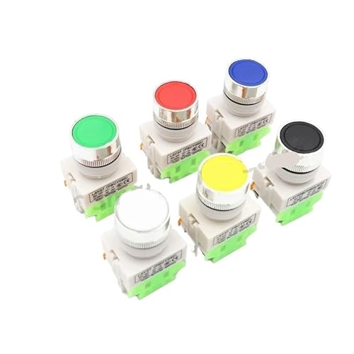 BKGWCSOR 6Pcs Color Mixing Self-Lock Button Switch LAY37-11BN Flat Button 22MM Y090 Normally Open Normally Closed BKGWCSOR 6Pcs Color Mixing Self-Lock Button Switch LAY37-11BN Flat Button 22MM Y090 Normally Open Normally Closed von BKGWCSOR