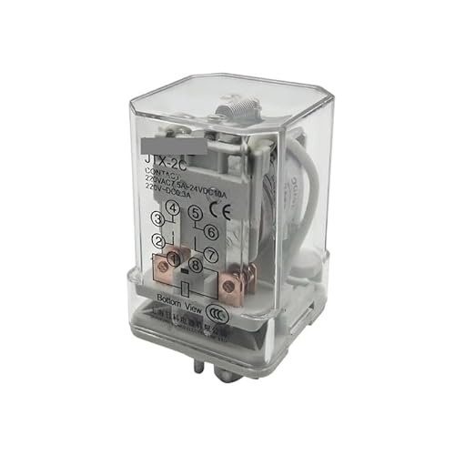 JTX-2C DC 24V Coil 8 Pins Intermediate Electromagnetic Power Relay 7.5A 220VAC 10A 24VDC JTX-2C DC 24V Coil 8 Pins Intermediate Electromagnetic Power Relay 7.5A 220VAC 10A 24VDC von BKGWCSOR