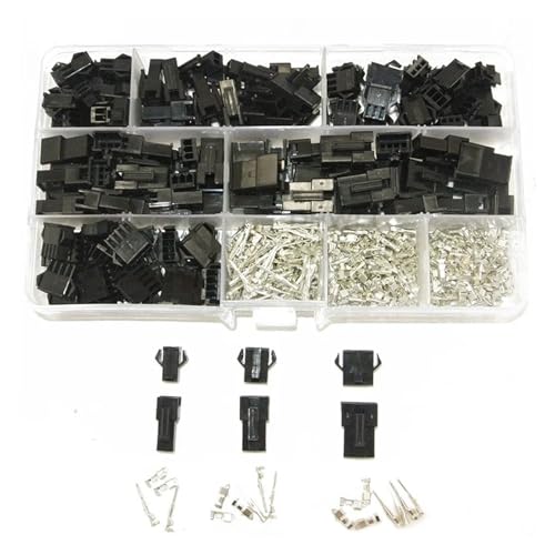SM2.54 Kits 480pcs 20 sets Kit in box 2p 3p 4p 2.54mm Pitch Female and Male Header Connectors Adaptor von BKGWCSOR
