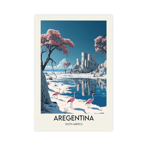 BKHJSASU Argentinien-Poster, Kunstdruck, Leinwand-Poster, Wandkunst, Dekordruck, Bild Gemälde für Wohnzimmer, Schlafzimmer, Dekoration, 40 x 60 cm von BKHJSASU