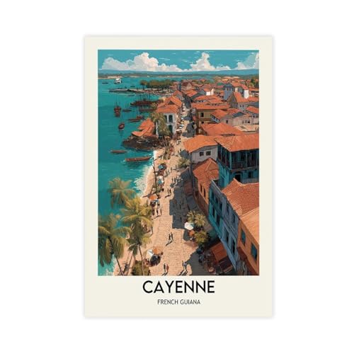 BKHJSASU Cayenne Poster, Kunstdruck, Leinwand-Poster, Wandkunst, Dekordruck, Bild Gemälde für Wohnzimmer, Schlafzimmer, Dekoration, 60 x 90 cm von BKHJSASU