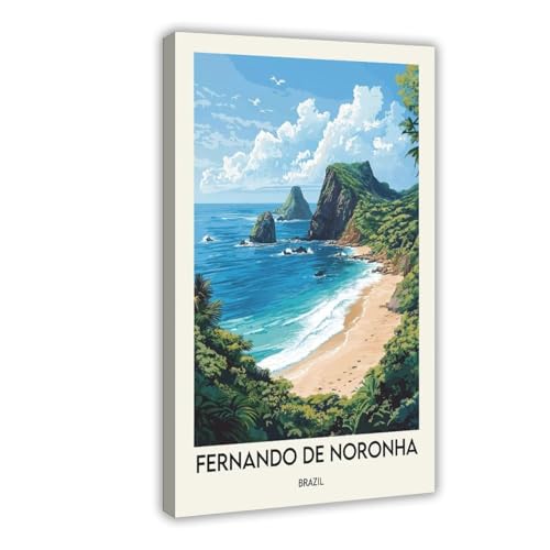BKHJSASU Fernando De Noronha Poster, Kunstdruck, Leinwandposter, Wandkunst, Dekordruck, Bild Gemälde für Wohnzimmer, Schlafzimmer, Dekoration, 20 x 30 cm von BKHJSASU