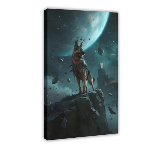 BKHJSASU Leinwand-Poster, Motiv: Space Mutant Shetland Sheepdog (4) von BKHJSASU