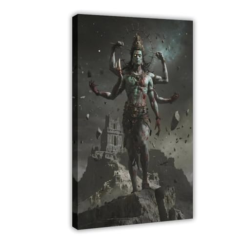 BKHJSASU Leinwandposter "Space Mutant", Shiva-Poster, Wandkunst, Dekordruck, Bild Gemälde für Wohnzimmer, Schlafzimmer, Dekoration, 50 x 75 cm von BKHJSASU