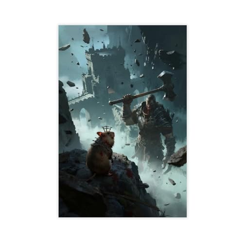 BKHJSASU Poster "Space Mutant", Meerschweinchen-Poster, Leinwand-Poster, Wandkunst, Dekordruck, Bild Gemälde für Wohnzimmer, Schlafzimmer, Dekoration, 30 x 45 cm von BKHJSASU