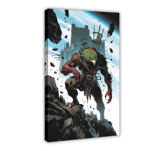 BKHJSASU Poster "Space Mutant Adler", Leinwandposter, Wandkunst, Dekordruck, Bild Gemälde für Wohnzimmer, Schlafzimmer, Dekoration, 40 x 60 cm von BKHJSASU