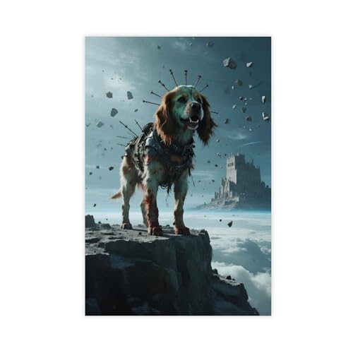 BKHJSASU Poster "Space Mutant Cocker Spaniel", Leinwandposter, Wandkunst, Dekordruck, Gemälde für Wohnzimmer, Schlafzimmer, Dekoration, 50 x 75 cm von BKHJSASU