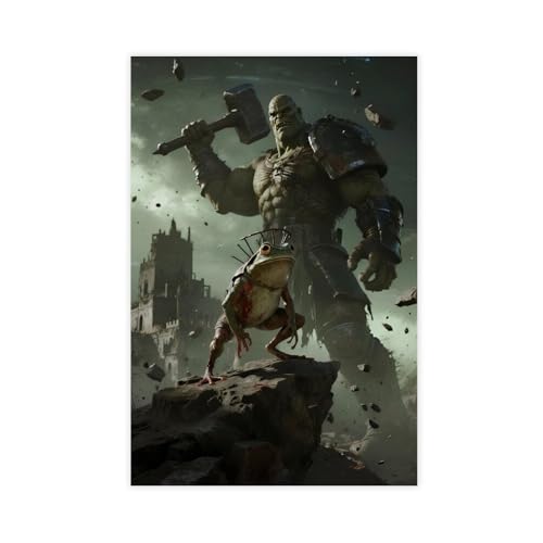 BKHJSASU Poster "Space Mutant Frosch" (2), Leinwandposter, Schlafzimmer, Dekoration, Landschaft, Büro, Raumdekoration, Geschenk, 60 x 90 cm von BKHJSASU
