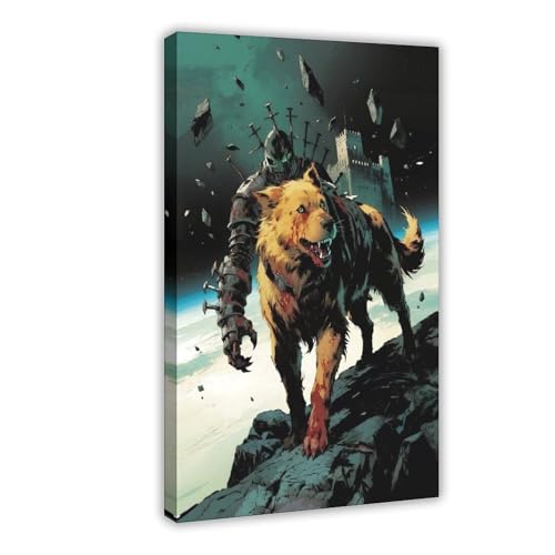 BKHJSASU Poster "Space Mutant Golden Retriever", Leinwand-Poster, Schlafzimmer, Dekoration, Landschaft, Büro, Raumdekoration, Geschenk, 40 x 60 cm von BKHJSASU