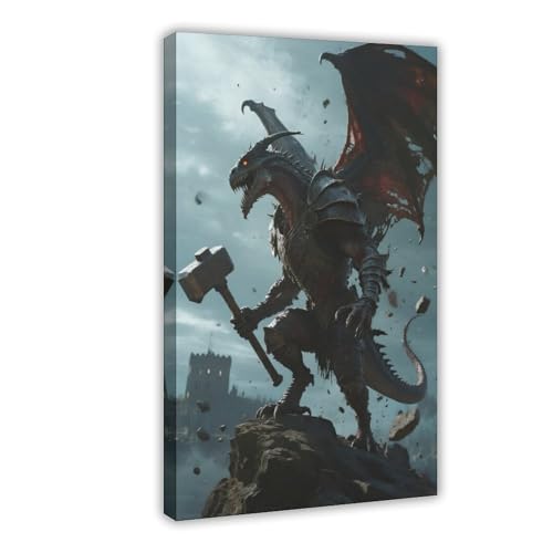 BKHJSASU Poster "Space Mutant Pterosaurier", Leinwand-Poster, Schlafzimmer, Dekoration, Landschaft, Büro, Raumdekoration, Geschenk, 30 x 45 cm von BKHJSASU