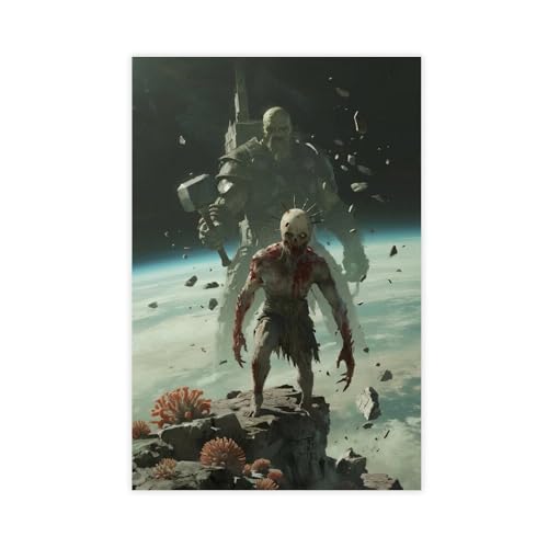 BKHJSASU Poster "Space Mutant Sea Anemone" (1) Leinwandposter Schlafzimmer Dekor Landschaft Büro Zimmer Dekor Geschenk 60 x 90 cm von BKHJSASU