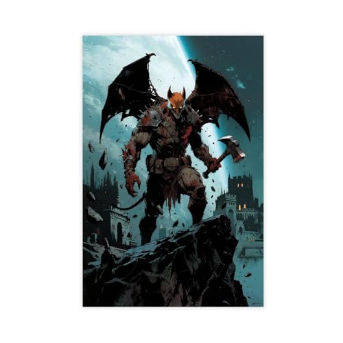 BKHJSASU Space Mutant Flying Fox Poster (1) Leinwandposter Schlafzimmer Dekor Landschaft Büro Zimmer Dekor Geschenk 30 x 45 cm von BKHJSASU