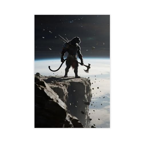 BKHJSASU Space Mutant Leopard Kunstposter (2) Leinwand Poster Schlafzimmer Dekor Landschaft Büro Zimmer Dekor Geschenk 60 x 90 cm von BKHJSASU