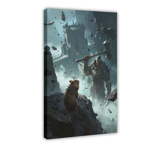 BKHJSASU Space Mutant Meerschweinchen-Poster (1) Leinwand-Poster, Schlafzimmerdekoration, Landschaft, Büro, Raumdekoration, Geschenk, 50 x 75 cm von BKHJSASU