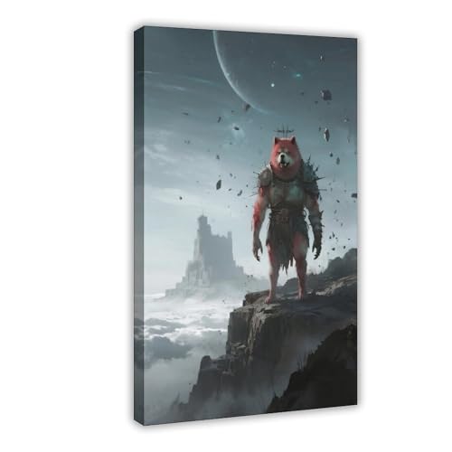 BKHJSASU Space Mutant Shih Tzu Art (2) Leinwandposter Schlafzimmer Dekor Landschaft Büro Zimmer Dekor Geschenk 40 x 60 cm von BKHJSASU