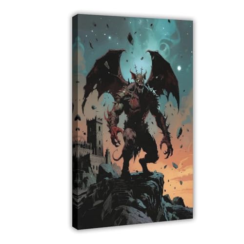 Space Mutant Vampir Fledermaus Poster (4) Leinwand Poster Schlafzimmer Dekor Landschaft Büro Zimmer Dekor Geschenk 40 x 60 cm von BKHJSASU