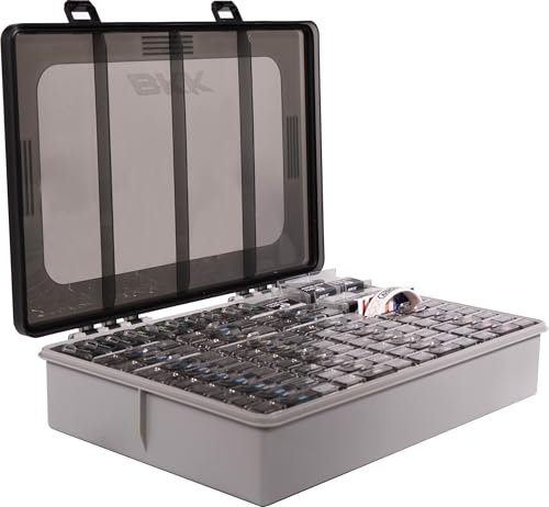 BKK Angelbox mit Angelhaken, Boxen mit Trennwänden, OCD Tackle Storage Organizer-System – voll beladen (enthält alle Armor-Point-Haken und Zubehörboxen) von BKK