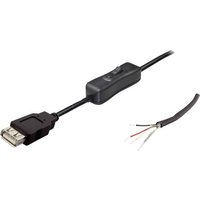 BKL Electronic USB-A 10080120 - USB Kabel 2.0 A-Kupplung mit Schalter schwarz Buchse, gerade 1008012 von BKL Electronic