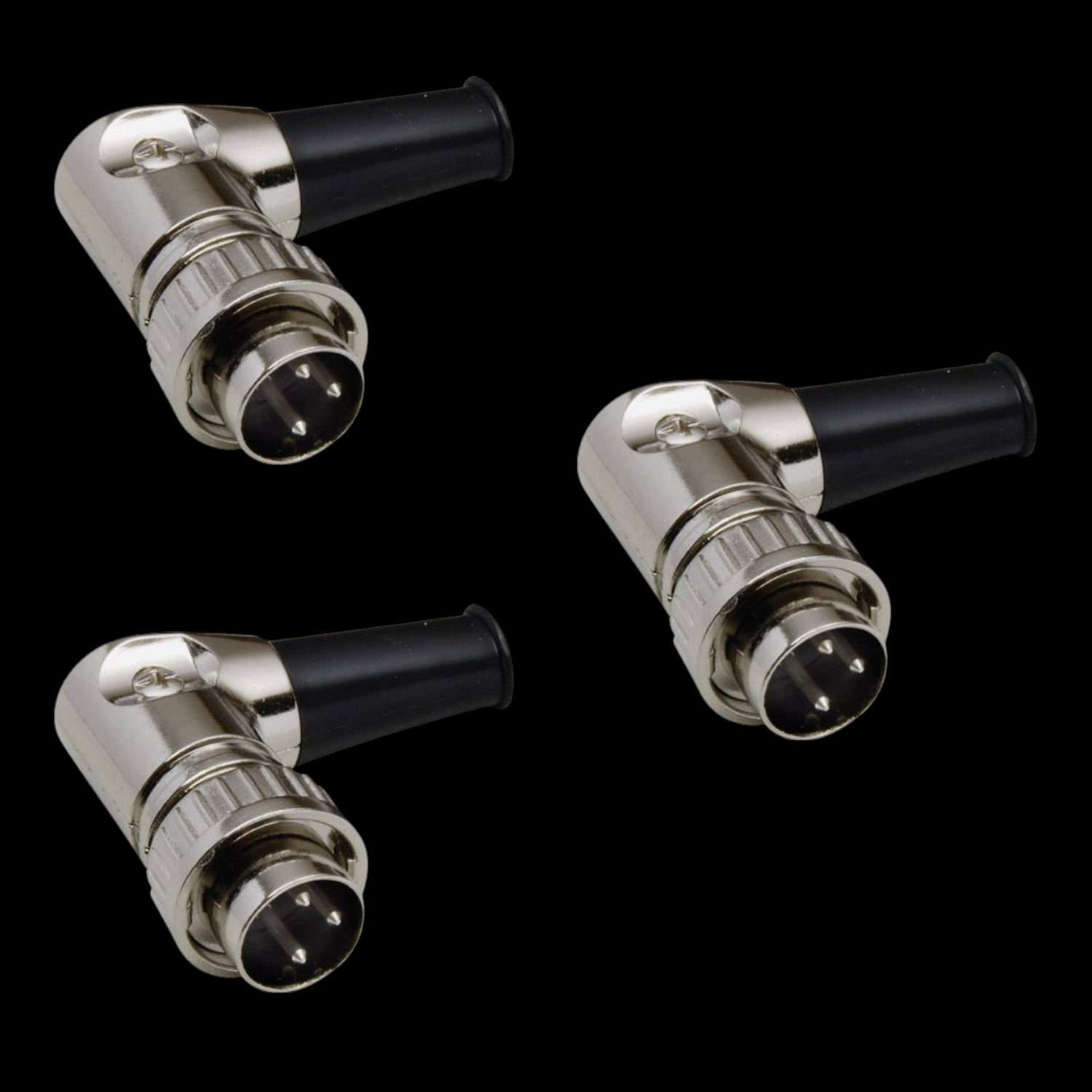 Bkl Electronic 0202024 Din Rundsteckverbinder Stecker Gewinkelt 3 Stück B-Ware von BKL Electronic