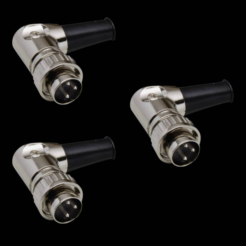 Bkl Electronic 0202024 Din Rundsteckverbinder Stecker Gewinkelt 3 Stück B-Ware von BKL Electronic