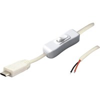 Bkl Electronic - musb 10080117 - Micro-USB Kabel Stecker mit Schalter weiß Stecker, gerade 2 polig be von BKL Electronic