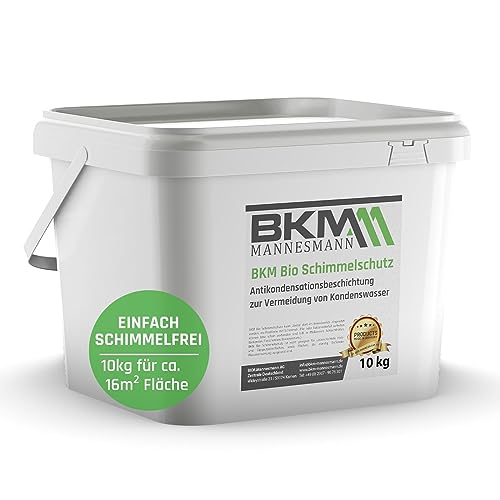 BKM.MANNESMANN Bio Schimmelschutz 10kg I Schutzbeschichtung zum Bekämpfen von Schimmel an Wänden I Schimmelreiniger für langanhaltenden Schutz I Schimmelstop allergieneutral & ökologisch von BKM.MANNESMANN