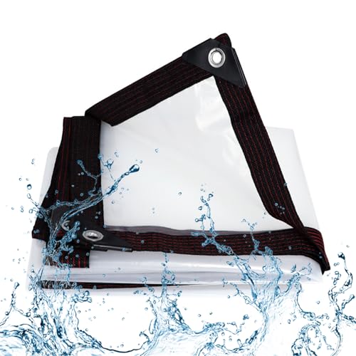 BKOOKYY Abdeckplane Transparente wasserdichte 1x2.5m, Planen Mit Ösen, Gewebeplane Wasserdicht Durchsichtig, Wetterfeste Staubdicht Strapazierfähige, Für Gartenmöbel Pflanzen Gewächshaus BKOOKYY Abdeckplane Transparente wasserdichte 1x2.5m, Planen Mit Ösen, Gewebeplane Wasserdicht Durchsichtig, Wetterfeste Staubdicht Strapazierfähige, Für Gartenmöbel Pflanzen Gewächshaus von BKOOKYY