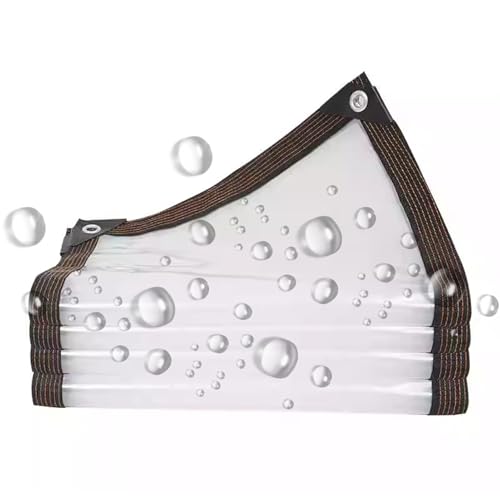 BKOOKYY Abdeckplane Wasserdicht 2x3, Plane Transparent Mit Ösen, Kunststoffplane Durchsichtig, wasserdichte Gewebeplane, Outdoor Schutzplane, Regenschutz Reißfeste von BKOOKYY