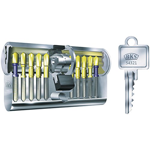 BKS Profilzylinder 88120037 N, mit GF, BL 40/40 mm, mit 3 Schlüsseln, 40/40 von BKS