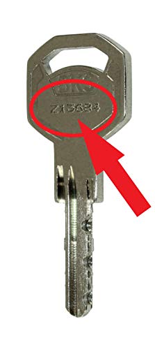 BKS WS42 Nachschlüssel, Ersatzschlüssel nach Code für vorhandene BKS Profilzylinder der Serie 42 Helius, Schließungsnummer von Z10000 bis Z24781 lieferbar, Original BKS Rohlinge von BKS