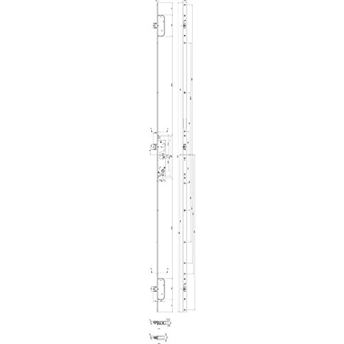 Fluchttür-Mehrfachverriegelung 1916 1-flg. Funk. E, U- Stulp, links, Edelstahl von BKS