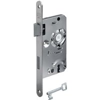 FP - Zimmertür-Einsteckschloss 0215 bb 20/ 55/72/8 mm din links silber abgerundet Klasse 1 Kunststoff von FP