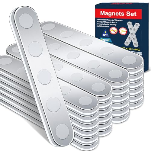 BKSAI Unzerbrechliche Magnete Selbstklebend Stark Magnetband zum Kleben Neodym Magnete Klebemagnete Magnetband Flach für Schule, Büro (24, N33-Hält 450G) BKSAI Unzerbrechliche Magnete Selbstklebend Stark Magnetband zum Kleben Neodym Magnete Klebemagnete Magnetband Flach für Schule, Büro (24, N33-Hält 450G) von BKSAI